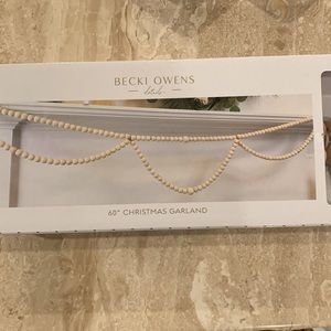 Becki Owens 60” Wooden Christmas Garland NEW